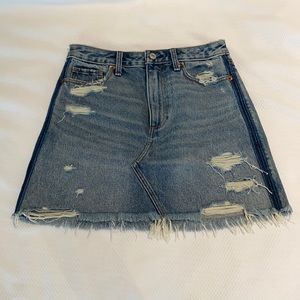 Abercrombie and Fitch Zoe Natural rise vintage a-line denim mini skirt